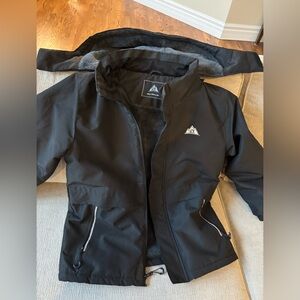 Black Kids Jacket with Fleece Lining
